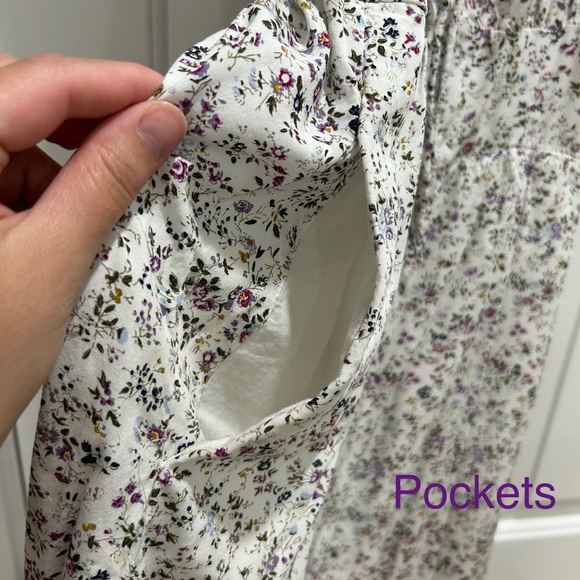 J. Crew Floral Mini Peasant Dress Size 6 with Puff Sleeves - Picture 6 of 8